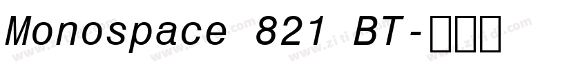 Monospace 821 BT字体转换